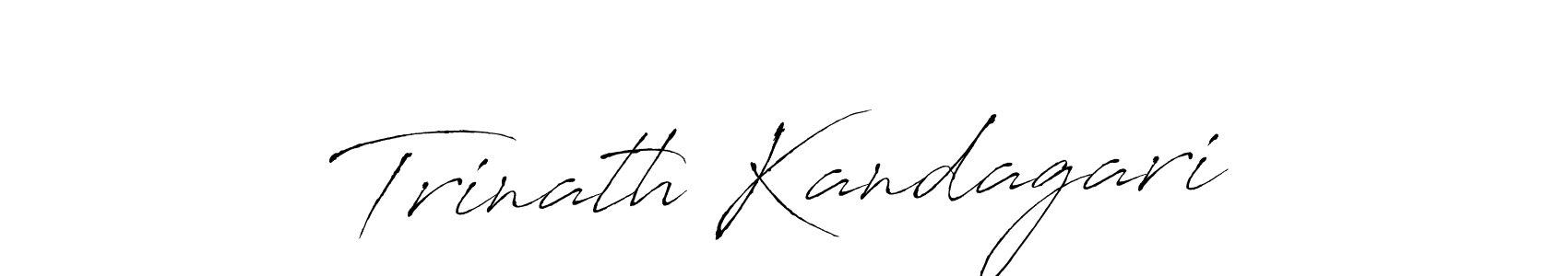 How to make Trinath Kandagari name signature. Use Antro_Vectra style for creating short signs online. This is the latest handwritten sign. Trinath Kandagari signature style 6 images and pictures png