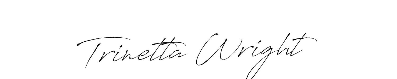 How to make Trinetta Wright name signature. Use Antro_Vectra style for creating short signs online. This is the latest handwritten sign. Trinetta Wright signature style 6 images and pictures png