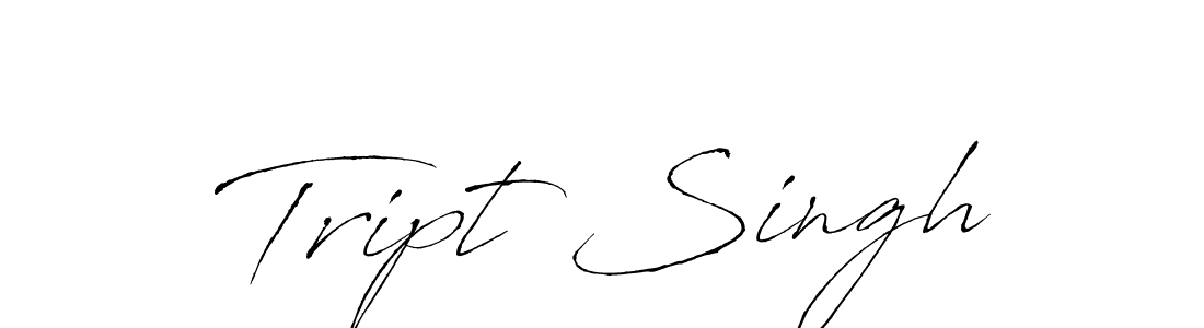 Design your own signature with our free online signature maker. With this signature software, you can create a handwritten (Antro_Vectra) signature for name Tript Singh. Tript Singh signature style 6 images and pictures png
