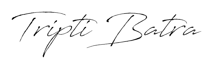 Upgrade your professional image with Tripti Batra signature created with Antro_Vectra font. Fast, free, and watermark-free download. Tripti Batra signature style 6 images and pictures png