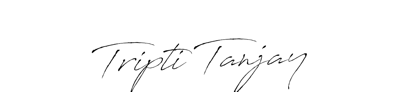 Antro_Vectra is a professional signature style that is perfect for those who want to add a touch of class to their signature. It is also a great choice for those who want to make their signature more unique. Get Tripti Tanjay name to fancy signature for free. Tripti Tanjay signature style 6 images and pictures png