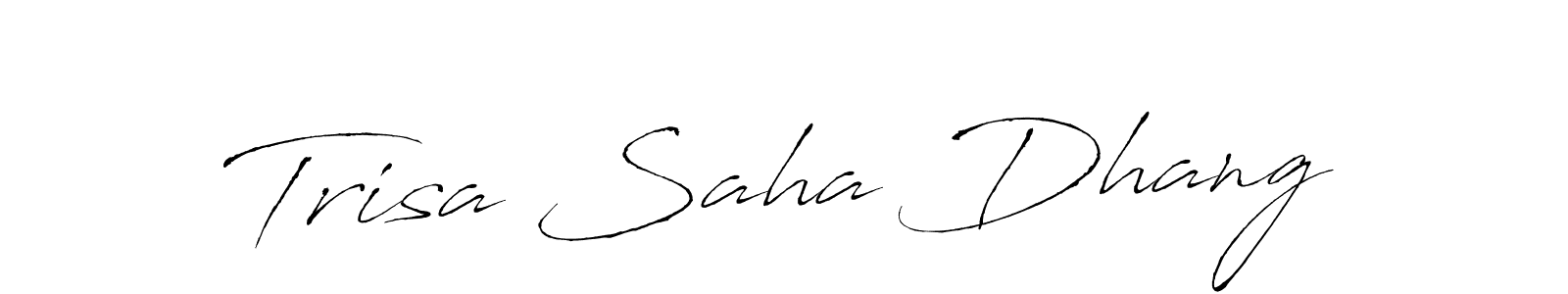 Also we have Trisa Saha Dhang name is the best signature style. Create professional handwritten signature collection using Antro_Vectra autograph style. Trisa Saha Dhang signature style 6 images and pictures png