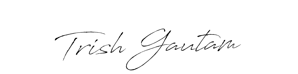 Similarly Antro_Vectra is the best handwritten signature design. Signature creator online .You can use it as an online autograph creator for name Trish Gautam. Trish Gautam signature style 6 images and pictures png