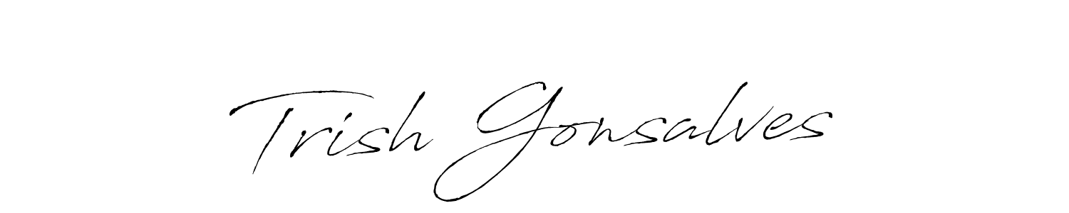 Create a beautiful signature design for name Trish Gonsalves. With this signature (Antro_Vectra) fonts, you can make a handwritten signature for free. Trish Gonsalves signature style 6 images and pictures png