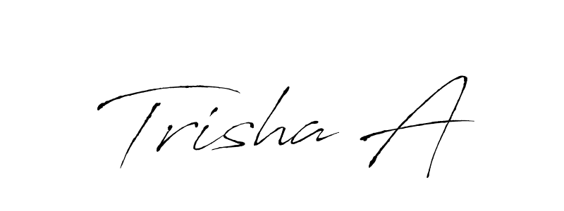 Create a beautiful signature design for name Trisha A. With this signature (Antro_Vectra) fonts, you can make a handwritten signature for free. Trisha A signature style 6 images and pictures png