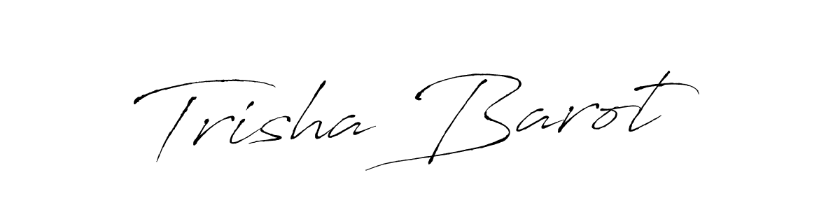 The best way (Antro_Vectra) to make a short signature is to pick only two or three words in your name. The name Trisha Barot include a total of six letters. For converting this name. Trisha Barot signature style 6 images and pictures png