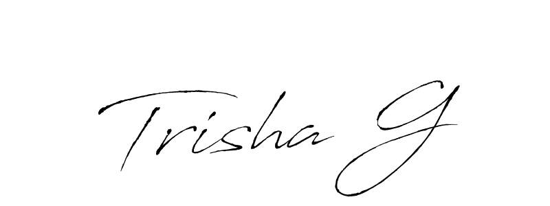 You should practise on your own different ways (Antro_Vectra) to write your name (Trisha G) in signature. don't let someone else do it for you. Trisha G signature style 6 images and pictures png