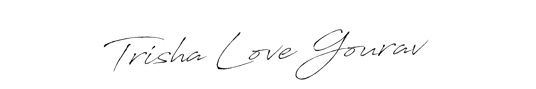 How to make Trisha Love Gourav signature? Antro_Vectra is a professional autograph style. Create handwritten signature for Trisha Love Gourav name. Trisha Love Gourav signature style 6 images and pictures png