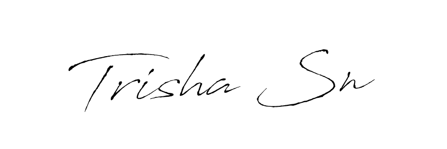 How to make Trisha Sn name signature. Use Antro_Vectra style for creating short signs online. This is the latest handwritten sign. Trisha Sn signature style 6 images and pictures png