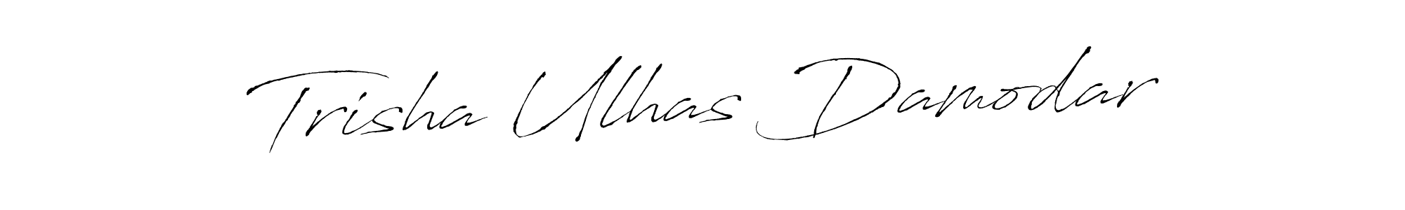 This is the best signature style for the Trisha Ulhas Damodar name. Also you like these signature font (Antro_Vectra). Mix name signature. Trisha Ulhas Damodar signature style 6 images and pictures png