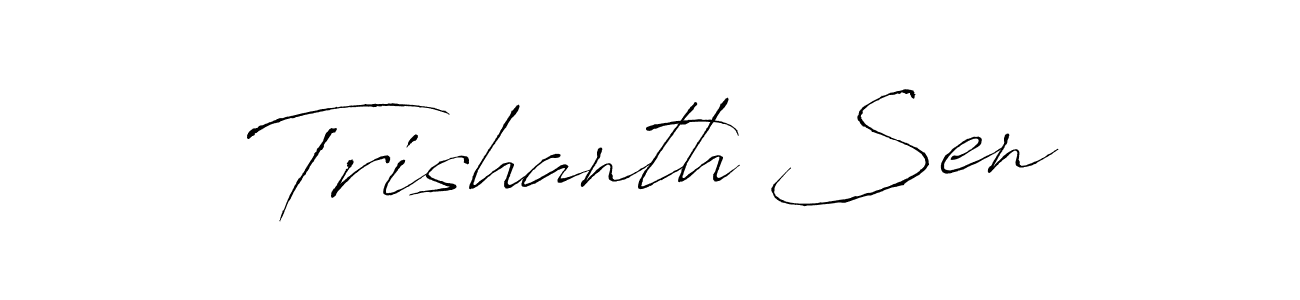 You can use this online signature creator to create a handwritten signature for the name Trishanth Sen. This is the best online autograph maker. Trishanth Sen signature style 6 images and pictures png