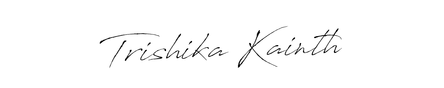 How to make Trishika Kainth signature? Antro_Vectra is a professional autograph style. Create handwritten signature for Trishika Kainth name. Trishika Kainth signature style 6 images and pictures png