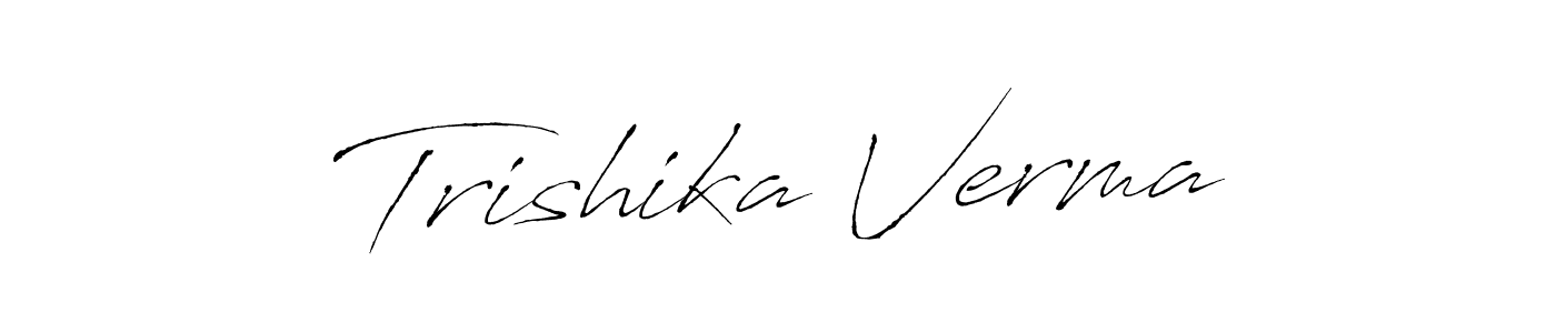 Design your own signature with our free online signature maker. With this signature software, you can create a handwritten (Antro_Vectra) signature for name Trishika Verma. Trishika Verma signature style 6 images and pictures png