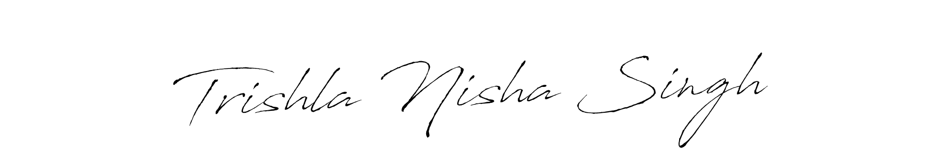 It looks lik you need a new signature style for name Trishla Nisha Singh. Design unique handwritten (Antro_Vectra) signature with our free signature maker in just a few clicks. Trishla Nisha Singh signature style 6 images and pictures png