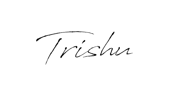 Use a signature maker to create a handwritten signature online. With this signature software, you can design (Antro_Vectra) your own signature for name Trishu. Trishu signature style 6 images and pictures png