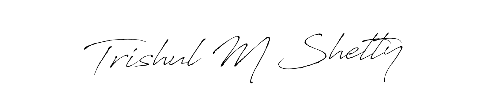 It looks lik you need a new signature style for name Trishul M Shetty. Design unique handwritten (Antro_Vectra) signature with our free signature maker in just a few clicks. Trishul M Shetty signature style 6 images and pictures png