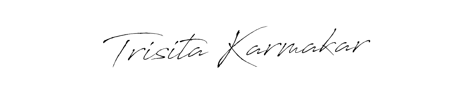 Make a beautiful signature design for name Trisita Karmakar. With this signature (Antro_Vectra) style, you can create a handwritten signature for free. Trisita Karmakar signature style 6 images and pictures png