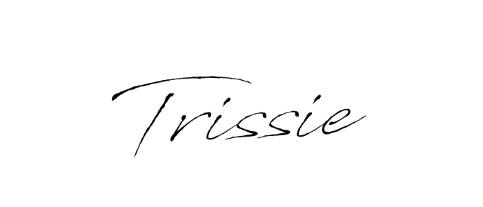 You should practise on your own different ways (Antro_Vectra) to write your name (Trissie) in signature. don't let someone else do it for you. Trissie signature style 6 images and pictures png