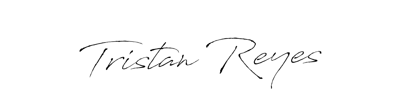 Design your own signature with our free online signature maker. With this signature software, you can create a handwritten (Antro_Vectra) signature for name Tristan Reyes. Tristan Reyes signature style 6 images and pictures png