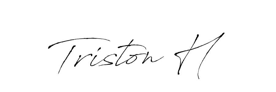 How to make Triston H name signature. Use Antro_Vectra style for creating short signs online. This is the latest handwritten sign. Triston H signature style 6 images and pictures png