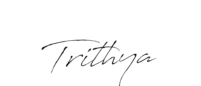 Use a signature maker to create a handwritten signature online. With this signature software, you can design (Antro_Vectra) your own signature for name Trithya. Trithya signature style 6 images and pictures png