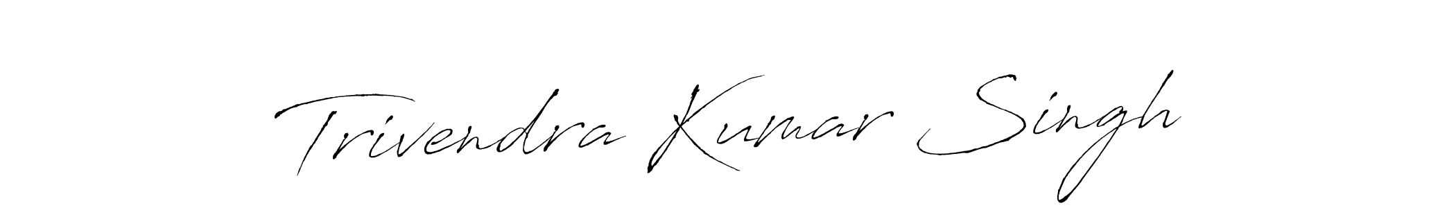 Make a beautiful signature design for name Trivendra Kumar Singh. With this signature (Antro_Vectra) style, you can create a handwritten signature for free. Trivendra Kumar Singh signature style 6 images and pictures png