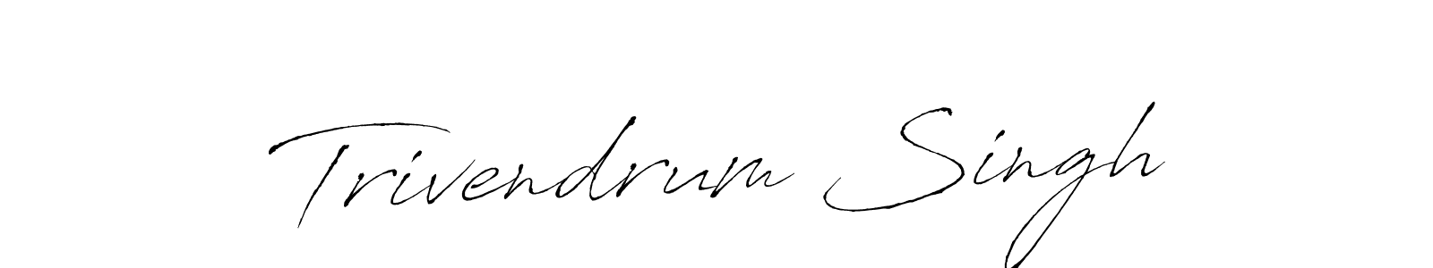 How to make Trivendrum Singh name signature. Use Antro_Vectra style for creating short signs online. This is the latest handwritten sign. Trivendrum Singh signature style 6 images and pictures png