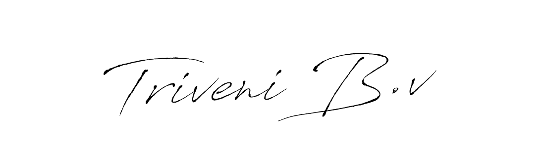 Create a beautiful signature design for name Triveni B.v. With this signature (Antro_Vectra) fonts, you can make a handwritten signature for free. Triveni B.v signature style 6 images and pictures png