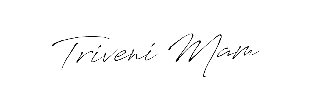 Antro_Vectra is a professional signature style that is perfect for those who want to add a touch of class to their signature. It is also a great choice for those who want to make their signature more unique. Get Triveni Mam name to fancy signature for free. Triveni Mam signature style 6 images and pictures png