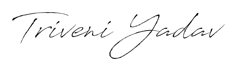 Give your name Triveni Yadav an exquisite flair with the Antro_Vectra script font. Ideal for contracts, resumes, and formal letterheads. Triveni Yadav signature style 6 images and pictures png