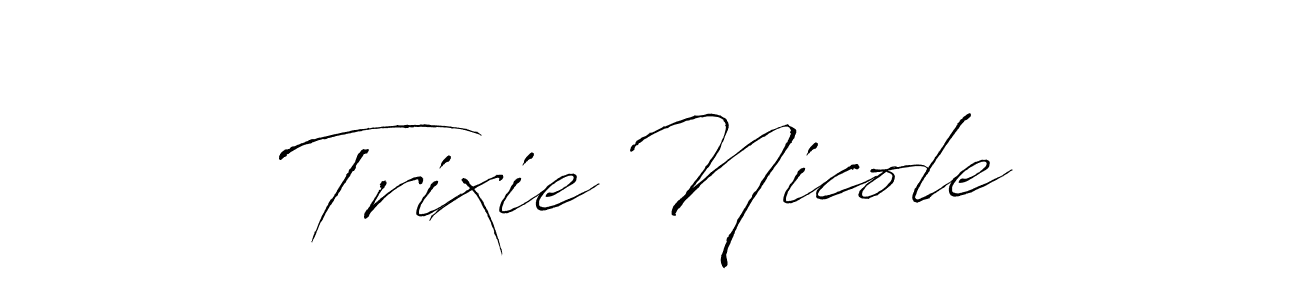 Once you've used our free online signature maker to create your best signature Antro_Vectra style, it's time to enjoy all of the benefits that Trixie Nicole name signing documents. Trixie Nicole signature style 6 images and pictures png