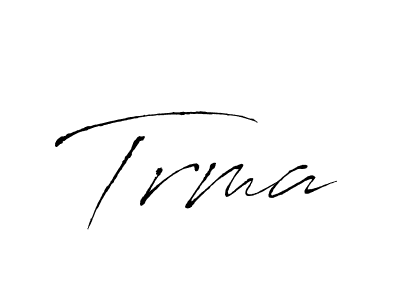 Antro_Vectra is a professional signature style that is perfect for those who want to add a touch of class to their signature. It is also a great choice for those who want to make their signature more unique. Get Trma name to fancy signature for free. Trma signature style 6 images and pictures png