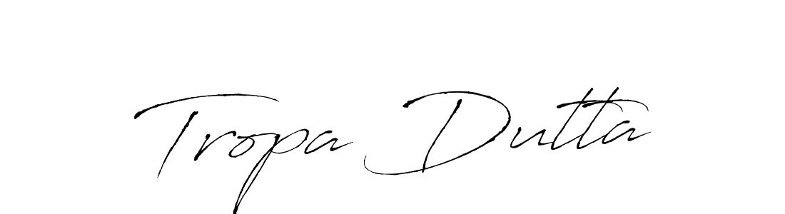 How to make Tropa Dutta signature? Antro_Vectra is a professional autograph style. Create handwritten signature for Tropa Dutta name. Tropa Dutta signature style 6 images and pictures png