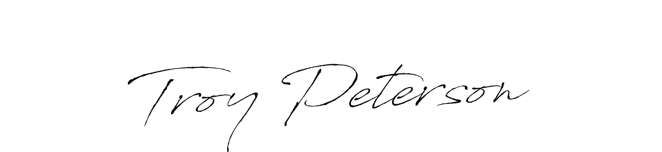 How to make Troy Peterson name signature. Use Antro_Vectra style for creating short signs online. This is the latest handwritten sign. Troy Peterson signature style 6 images and pictures png