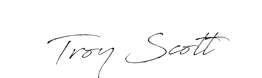 Design your own signature with our free online signature maker. With this signature software, you can create a handwritten (Antro_Vectra) signature for name Troy Scott. Troy Scott signature style 6 images and pictures png