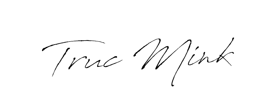 Use a signature maker to create a handwritten signature online. With this signature software, you can design (Antro_Vectra) your own signature for name Truc Mink. Truc Mink signature style 6 images and pictures png