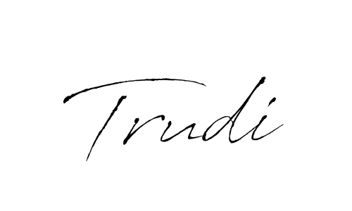 Similarly Antro_Vectra is the best handwritten signature design. Signature creator online .You can use it as an online autograph creator for name Trudi. Trudi signature style 6 images and pictures png