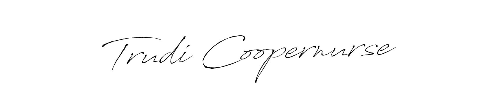 Make a beautiful signature design for name Trudi Coopernurse. With this signature (Antro_Vectra) style, you can create a handwritten signature for free. Trudi Coopernurse signature style 6 images and pictures png