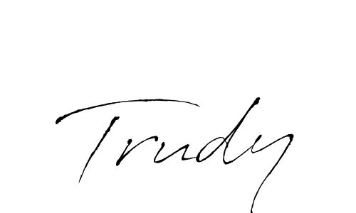How to make Trudy name signature. Use Antro_Vectra style for creating short signs online. This is the latest handwritten sign. Trudy signature style 6 images and pictures png