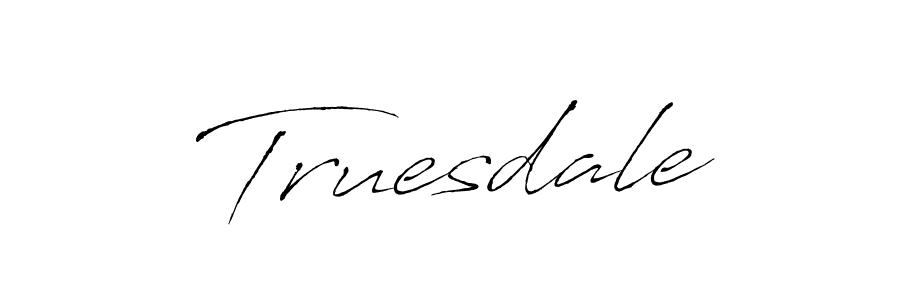 Use a signature maker to create a handwritten signature online. With this signature software, you can design (Antro_Vectra) your own signature for name Truesdale. Truesdale signature style 6 images and pictures png