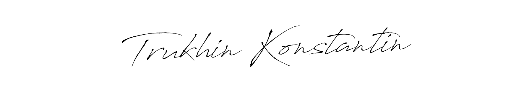 if you are searching for the best signature style for your name Trukhin Konstantin. so please give up your signature search. here we have designed multiple signature styles  using Antro_Vectra. Trukhin Konstantin signature style 6 images and pictures png