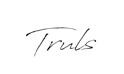 How to make Truls name signature. Use Antro_Vectra style for creating short signs online. This is the latest handwritten sign. Truls signature style 6 images and pictures png