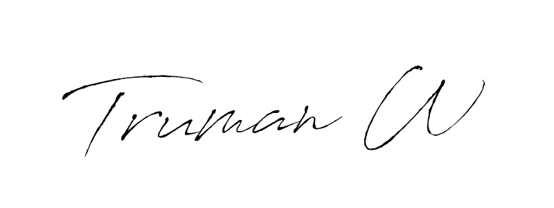 if you are searching for the best signature style for your name Truman W. so please give up your signature search. here we have designed multiple signature styles  using Antro_Vectra. Truman W signature style 6 images and pictures png