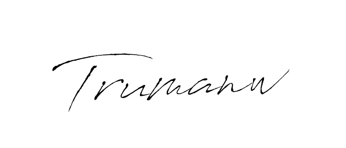 Create a beautiful signature design for name Trumanw. With this signature (Antro_Vectra) fonts, you can make a handwritten signature for free. Trumanw signature style 6 images and pictures png