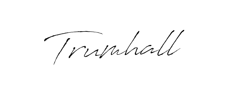 Antro_Vectra is a professional signature style that is perfect for those who want to add a touch of class to their signature. It is also a great choice for those who want to make their signature more unique. Get Trumhall name to fancy signature for free. Trumhall signature style 6 images and pictures png