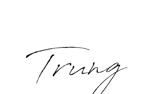 Antro_Vectra is a professional signature style that is perfect for those who want to add a touch of class to their signature. It is also a great choice for those who want to make their signature more unique. Get Trung name to fancy signature for free. Trung signature style 6 images and pictures png