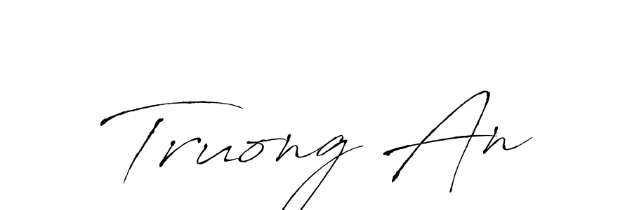 Truong An stylish signature style. Best Handwritten Sign (Antro_Vectra) for my name. Handwritten Signature Collection Ideas for my name Truong An. Truong An signature style 6 images and pictures png