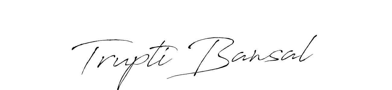 Create a beautiful signature design for name Trupti Bansal. With this signature (Antro_Vectra) fonts, you can make a handwritten signature for free. Trupti Bansal signature style 6 images and pictures png