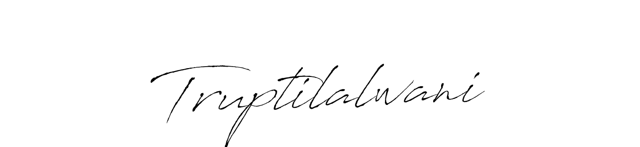 How to make Truptilalwani name signature. Use Antro_Vectra style for creating short signs online. This is the latest handwritten sign. Truptilalwani signature style 6 images and pictures png