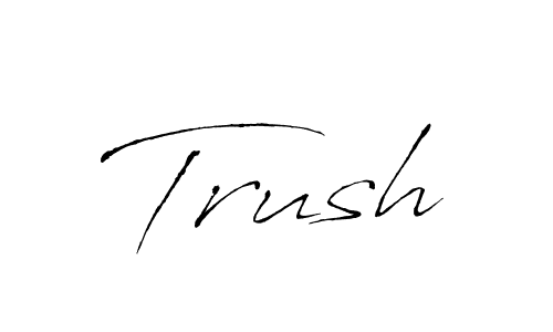 The best way (Antro_Vectra) to make a short signature is to pick only two or three words in your name. The name Trush include a total of six letters. For converting this name. Trush signature style 6 images and pictures png